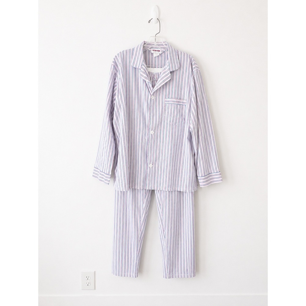 Mens Vintage Pajama Set McGregor Classics Sz L Grandpa Old Money Lounge Wear
